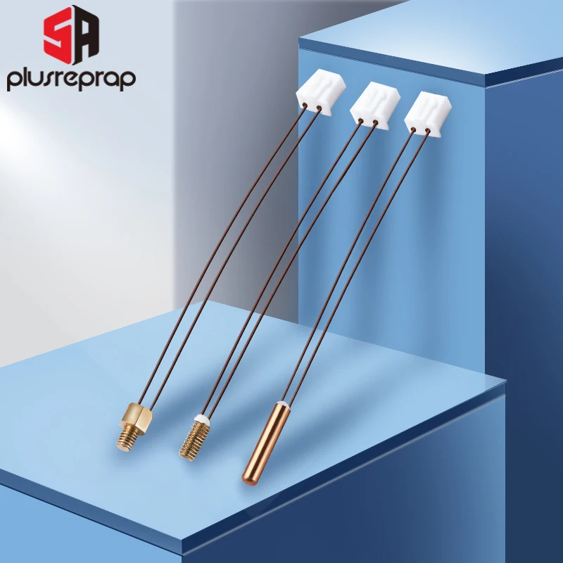 M3 Stud Schraube-In Thermistor Patrone 100K NTC 3950 1% für 3D Drucker Extruder Mk8 V6 Volcano CR10 m3 Hotend Image