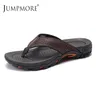 Jumpmore Sommer Flip-Flops Männer Schuhe Outdoor-Mode PU Leder Flache Schuhe Strand Urlaub Schuhe