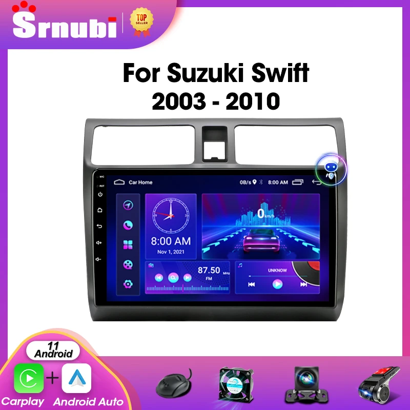 Srnubi Für Suzuki Swift 2003-2010 10 "Carplay 2 Din Android 11 Auto Radio Multimidia Video Player GPS navigation Kopf Einheit Stereo Image