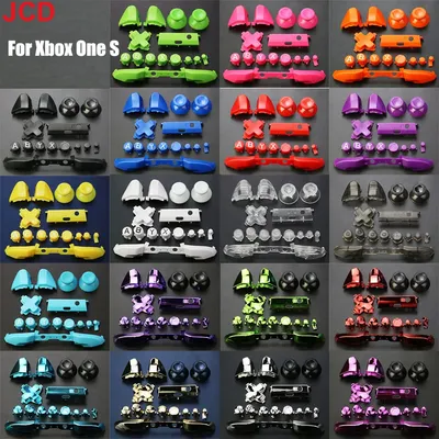 Jcd 1set voller chrom knopf ersatz für xbox one s griff dpad abxy trigger griffe stick teile für Image