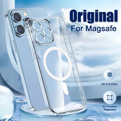For Magsafe klar magnetisch kabellos aufladen telefon hülle für apple iphone 14 13 12 11 pro max 14 plus 13 12 mini abdeckung zubehör