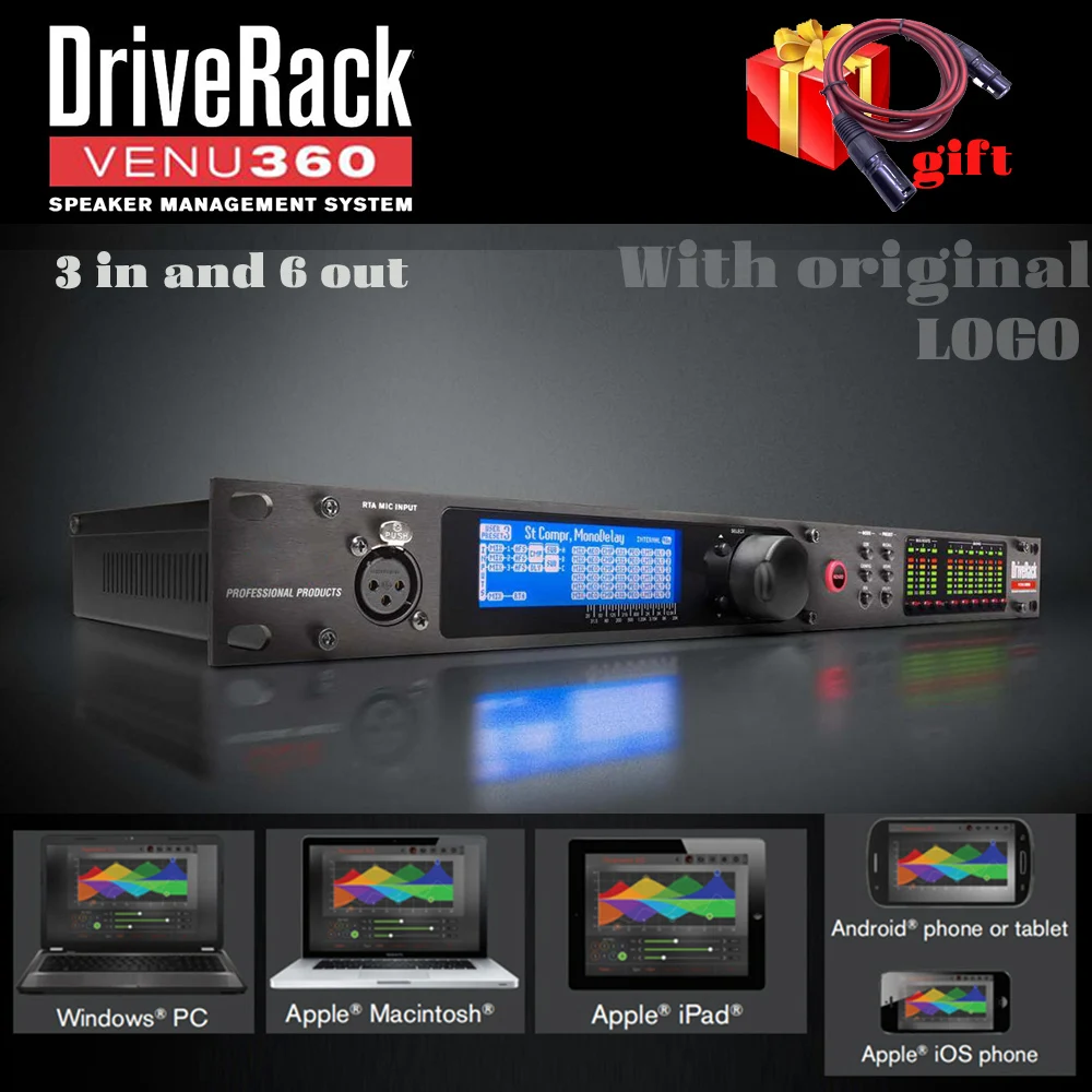VENU360 3 Eingänge 6 Ausgänge Stage Pro Audio Prozessor Original Software Audio Driver Rack Komplettes Lautsprecher-Managementsystem Image