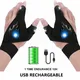 LED Taschenlampe Handschuhe wiederauf ladbare Hände frei Licht Handschuhe Halloween Weihnachts