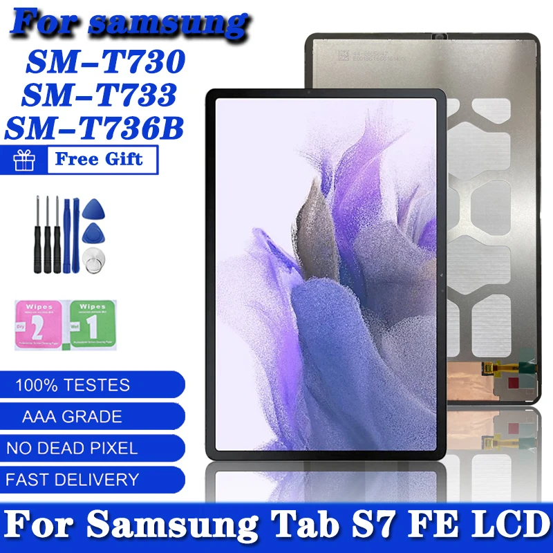 12,4 Zoll Für Samsung Tab S7 FE SM-T730 SM-T733 SM-T735 SM-T736 SM-T737 SM-T738 LCD Display Touchscreen Digitizer Image