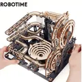 Robot ime Rokr Marmor Run Set 5 Arten 3D Holz puzzle DIY Modell Baustein Kits Montage Spielzeug