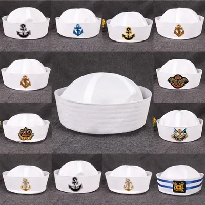 Militär Hüte Sailor Cap Weiß Kapitän Navy Marine Kappen mit Anker Armee Hüte Für Frauen Männer Kind