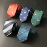 Linbaiway 7cm männer Krawatte Jacquard Woven Cravatta Krawatten für Mann Bräutigam Business Krawatte