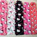 Kawaii sanrio hello kitty Cartoon Pyjama y2k Frauen Herbst/Winter flauschige warme Oma Hosen Mode