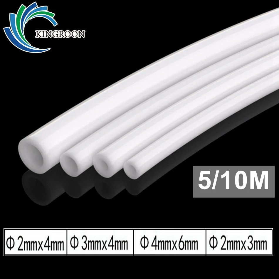 KINGROON 5M 10M PTFE Rohr Rohr Für V5 V6 J-kopf Hotend Bowden Extruder 3D Drucker teile 1,75mm 3mm Filament ID 2mm 3mm 4mm Rohr Image