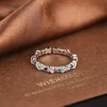 Original 925 Sterling Silber Farbe CZ Ringe Für Frauen Counple Hochzeit Engagement Silber frauen