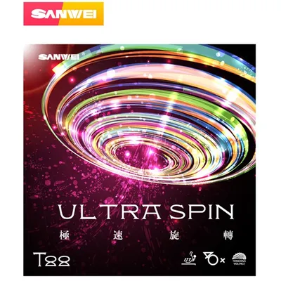 SANWEI T88 ULTRA Spin Tischtennis Gummi Halb-klebrige Geschwindigkeit Ausbildung Pickel In Original SANWEI Ping Pong Schwamm Image