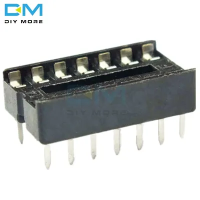 50PCS 14 Pin 14 P 14pin DIP IC Sockel Adapter Solder Typ Sockel Pitch Dual Wischen Kontaktieren