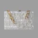 Perle weiß gestreiften beige Acryl Box Kupplungen Schulter Messenger Reise Strand Party Abend