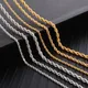 3MM4MM5MM Seil Ketten Edelstahl Halsketten DIY Anhänger Halskette Hip Hop Ropers Schmuck