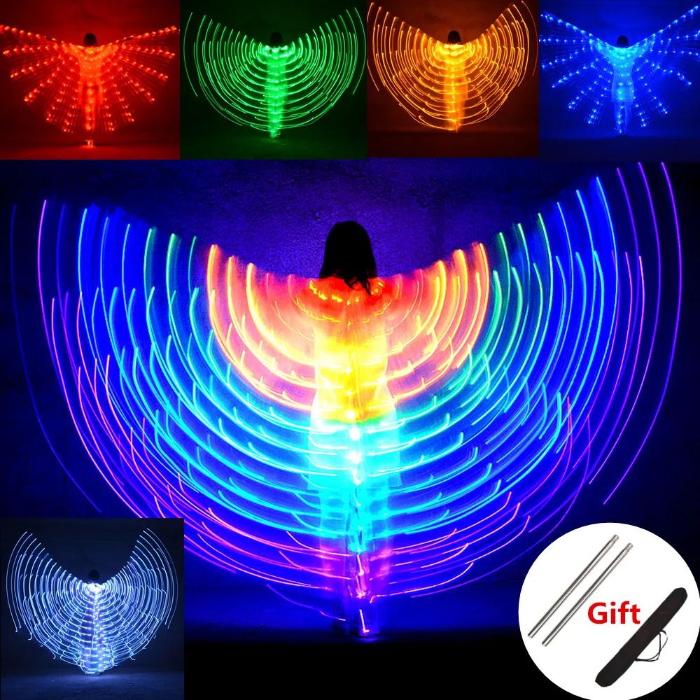 Bauchtanz LED Flügel Kinder Leistung Fluoreszierende Schmetterling Isis Flügel Bauchtanz Bauchtanz Karneval Led Kostüme Zeigt Image