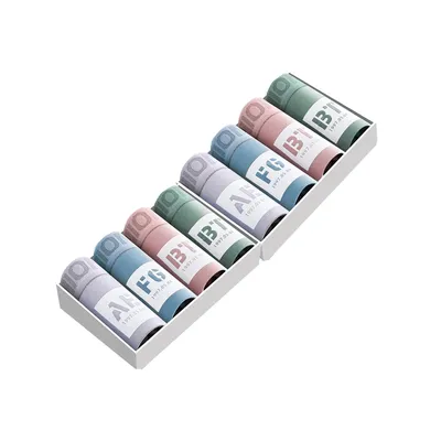 8Pcs männer Unterwäsche Höschen Mode Boxer Shorts Männlichen Atmungs Männer Sexy Unterhose Unterhose Gesetzt Große Größe Lot Weiche Hohe qualität Image