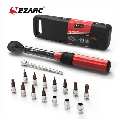 EZARC 16PCS Drehmoment Wrench Set 1/4'' Stick 2-20nm Doppel Skala Präzise Ratsche Reparatur Spanner Key Fahrrad Wartung Werkzeug