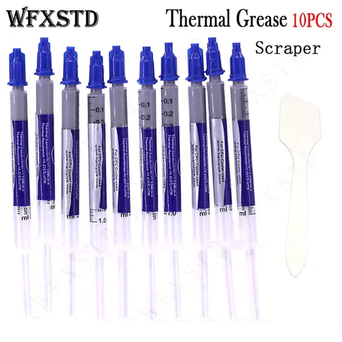 WFXSTD 10PCS Neue Thermische Fett Paste Verbindung Silikon Schaber CPU Kühlkörper Prozessor GPU