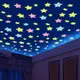 50 stücke 3D Sterne Glow In Dark Luminous Leuchtstoff Kunststoff Wand Aufkleber Home Decor Aufkleber
