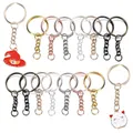 10/20Pcs Silber Farbe Metall Keychain Ring Split Ring Keyfob Key Halter Ringe Frauen Männer DIY