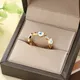 2022 neue Glücklich Türkei Blue Eye Ring Für Frauen Mädchen Charme Edelstahl Gold Farbe Finger Ringe