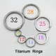 10PCS Titan TC4 Ti Runden Metall-schlüsselanhänger EDC Split Key Ring Schlüssel Kette