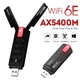 5400 MBit/s USB Wifi6e Adapter 2 4g & 5g & 6GHz USB 3 0 WLAN 6 Empfänger Dongle Tri-Band Antenne