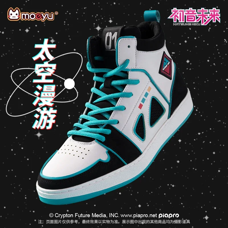Moeyu Hatsune Miku Schuhe für Männer Vocaloid Cosplay Männliche Turnschuhe Frauen Tennis Sport Sportlich Anime Figur Schuh Casual Schuhe
