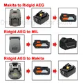 Batterie adapter Konverter für Makita zu für Ridgid Aeg für Ridgid/Aeg zu für Milwaukee für