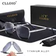 Clloio Design Titan legierung Sonnenbrille polarisierte Herren Sonnenbrille Frauen Pilot Gradient