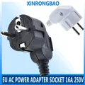 EU AC Power Adapter Buchse 16A 250V Stecker Kabel Elektrische Stecker Weiß Schwarz koreanischen