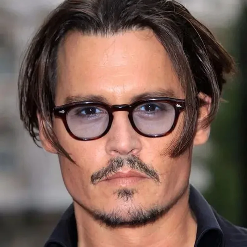 Mode Johnny Depp Stil Runde Sonnenbrille Marke Designer Klar Candy Farben Objektiv Sonnenbrille Männlich Weiblich Vintage Oculos De Sol Image