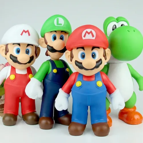 Spiel Super Mario Bros Cartoon Puppen Modell Anime Figuren Spielzeug Luigi Yoshi Mario kreative