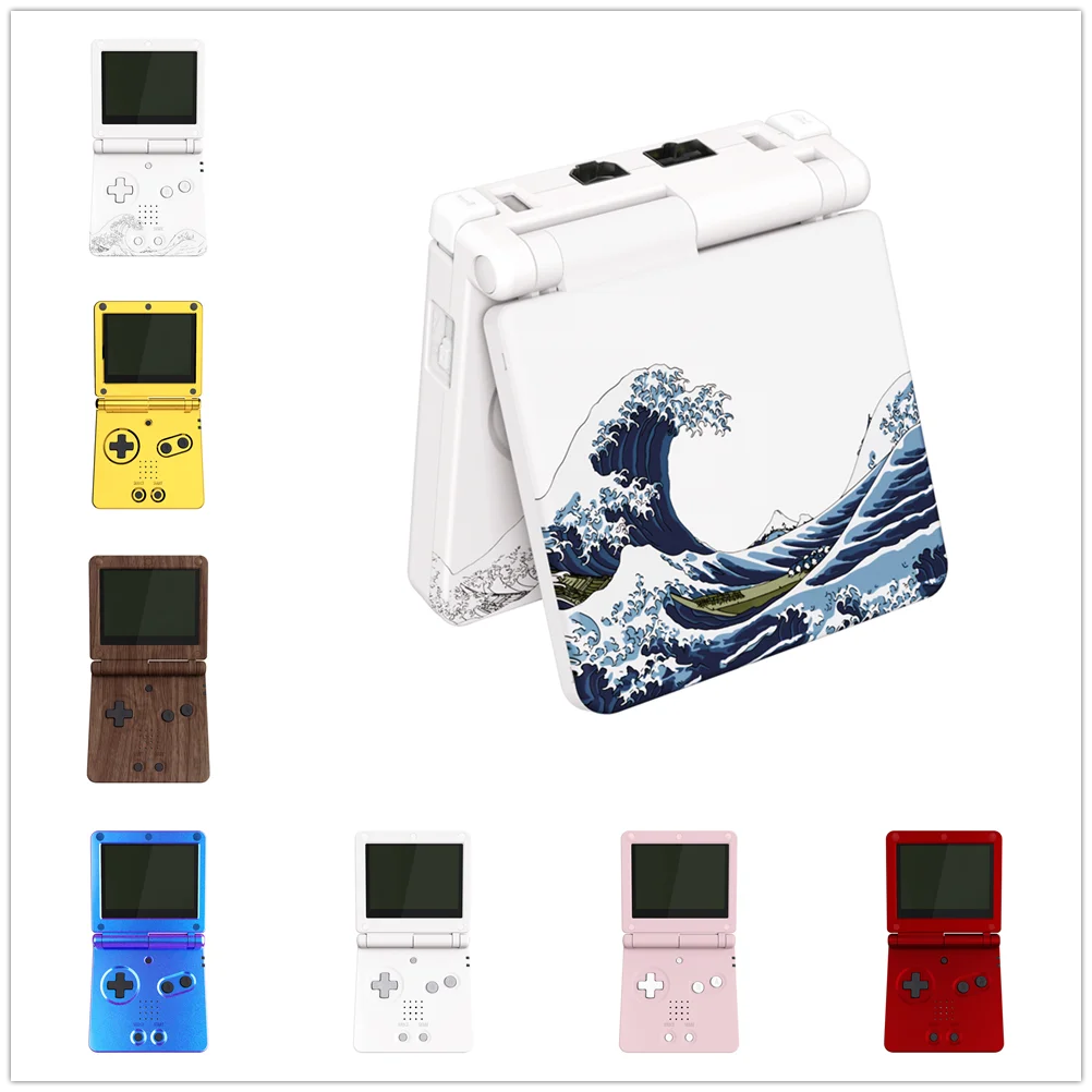 eXtremeRate IPS Ready Verbesserte kundenspezifische Ersatzgehäuseschale für Gameboy Advance SP GBA SP für IPS & Standard LCD – Schwarz Image