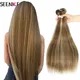 Gerade Haar Bundles Synthetische Natürliche Haar Weben Braun 613 Bundles Haar Extensions Ombre Rot