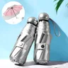 Neue Titan Silber Mini COOL Klapp Regenschirm für Frauen 6/8-knochen 5 3-fach Sonnig und Regnerisch