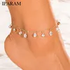Vintage Mode Anhänger Kristall Fußkettchen Für Frauen Link Kinn Böhmischen Gold Farbe Silber Farbe Schuh Boot Kette Armband Fuß Schmuck
