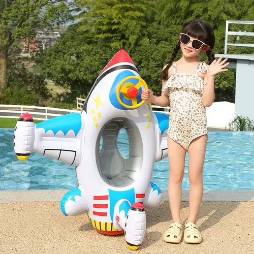 Baby Schwimm ring aufblasbares Spielzeug Flugzeug Form Schwimm kreis Sitz Schwimmer Schwimmbad