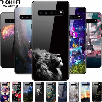 Gehärtetem Glas Fall Für Samsung S10 / S 10 Plus / S10e Abdeckung Luxus Hart Zurück Covers für Samsung Galaxy s10Plus S 10e Coque Kühlen