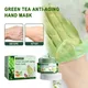 50g Grüner Tee Hand Maske Anti-Falten Feuchtigkeits Bleaching Schwielen Nähren Creme Pflege