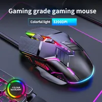 3200DPI Ergonomische Wired Gaming Maus USB Maus Gaming RGB Mause Gamer Maus 6 Taste LED Stille Mäuse