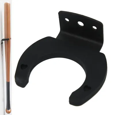1Set Schwarz Baseball Bat Display Aufhänger Halter Wand Halterung Rack Ständer Mit Montage Schrauben Für ​ Vertikales Tennis-Universalgestell