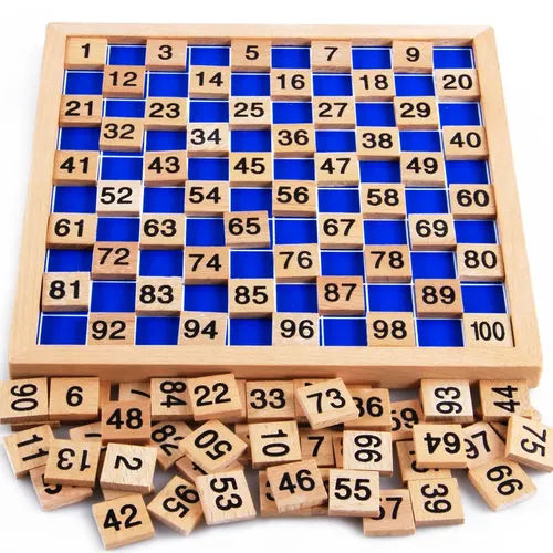 Montessori Materialien Bildungs Holz Spielzeug 1-100 Digit Kognitive Mathematik Spielzeug Lehre