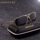 LMAOCLAN Marke Aluminium Magnesium Polarisierte Gold Sonnenbrille Männer UV400 Klassischen