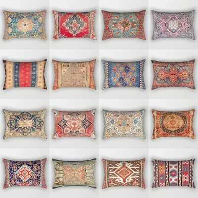 Kurze Samt Marokkanischen Stil Doppelseitige Kissenbezug, Wohnzimmer Sofa Taille Kissen Abdeckung, Image