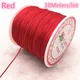 10 Mt/los 0.8/1 0mm Red Nylon Schnur Gewinde Chinesischen Knoten Macrame Schnur Armband Geflochtene