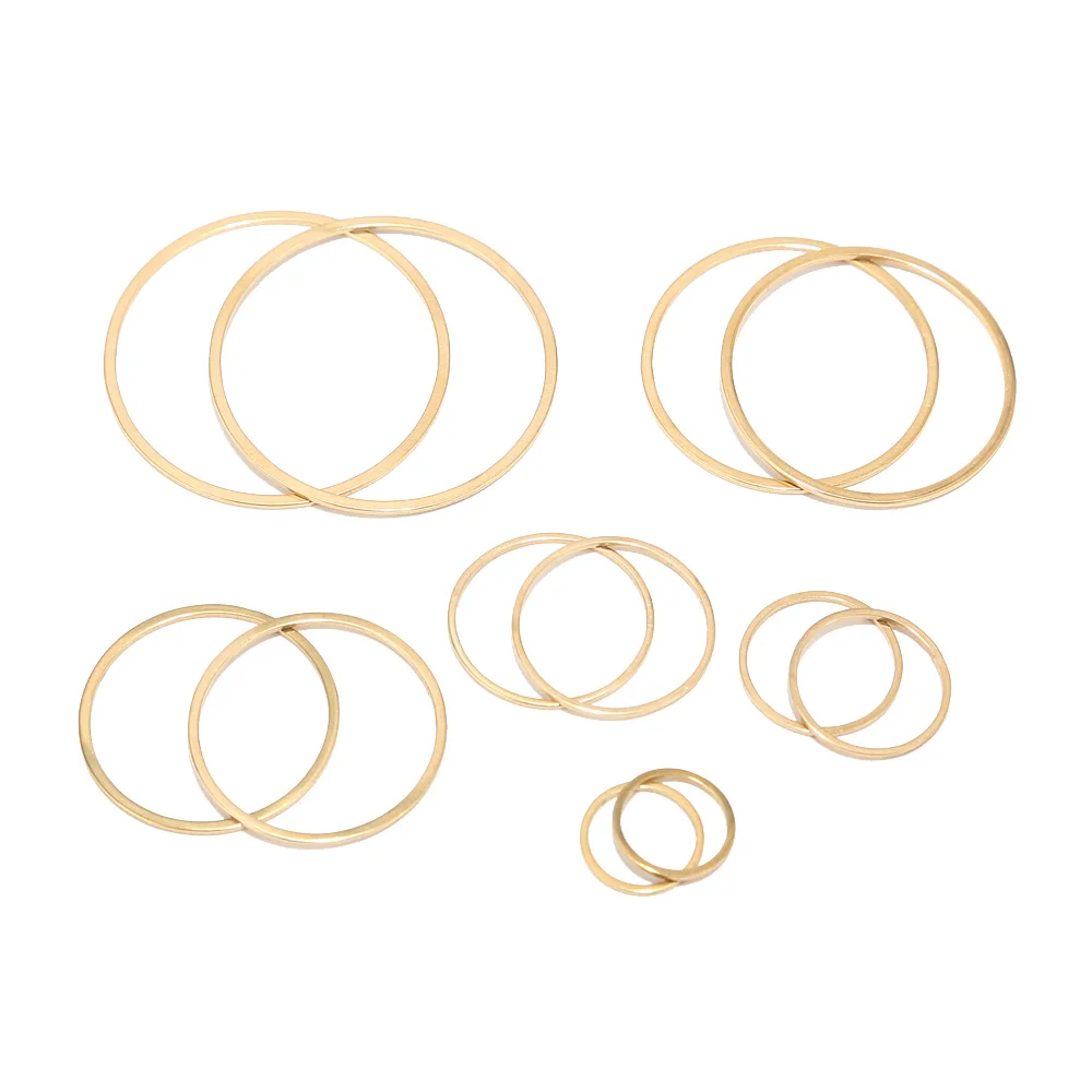 Edelstahl Gold Nahtlose Kreis Runde Links O Ring Anschlüsse Für DIY Handgemachte Ohrring Halskette Machen Liefert 12mm-35mm Image