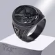 Vnox Sigil von Luzifer Ringe Männer Jungen Talisman Amulett Geschenk Schmuck schwarz Edelstahl