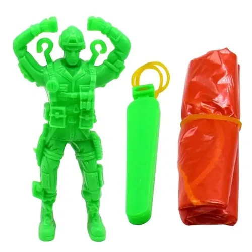 1 stücke Kunststoff Auswerfen Fallschirm Spielzeug Outdoor Soldat Hand Werfen Fallschirm Spielzeug
