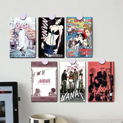 10 Stück klassische Anime NANA Wandposter-Aufkleber, Schlafzimmer-Dekoration für Teenager-Mädchen, Image